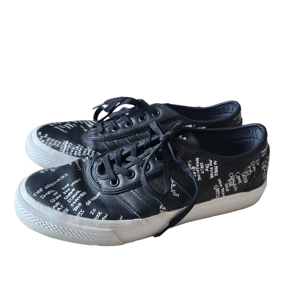 Adidas X Mark Gonzales Adi-ease Gonz skate shoes script text scribbles s…